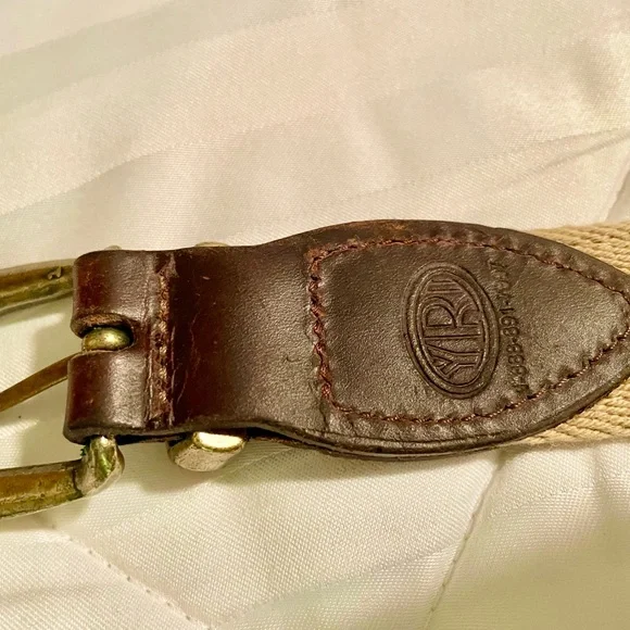 Men’s Canvas & Leather Belt (Size 34/85): The Greenbrier, America’s Resort - Picture 6 of 12